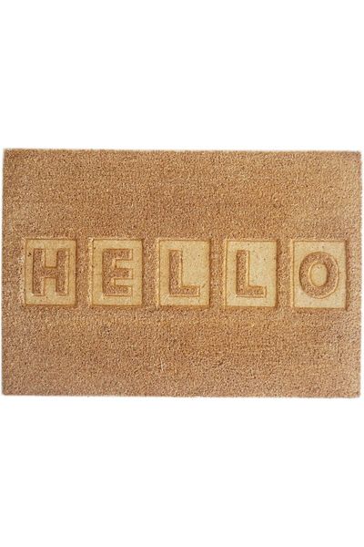 ORCHID HELLO PRESSED COIR DOOR MAT 40x60 CM