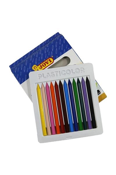 Jovi Plastic Crayons 12 Colors Jumbo Plastic Pastel Paint /