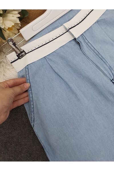 HİJABAYA Thin Jeans - Waist Hook and Belt Detail