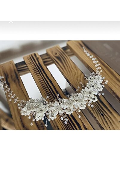 ASİMEL TASARIM Gelin Tacı Saç Aksesuarı Düğün Kına Nikah Mezuniyet