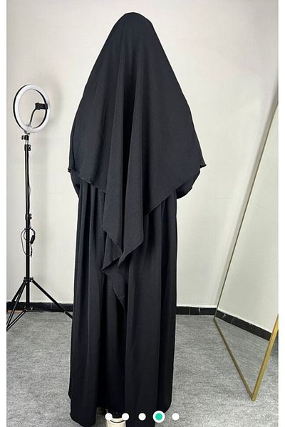 yusracollectionn Ferace Πλισέ με φερμουάρ Aerobin Fabric Hijab Ferace/φόρεμα