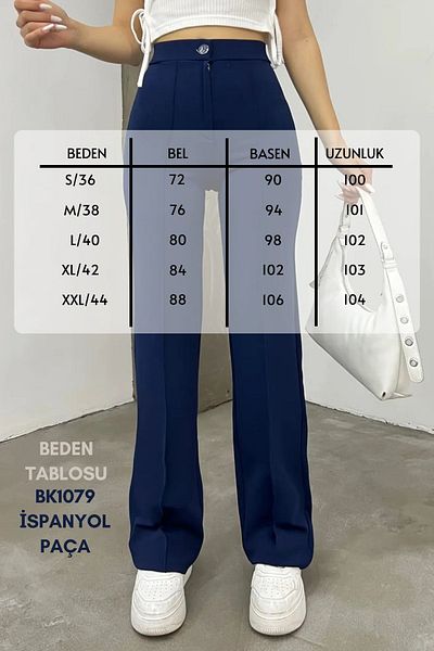 Balenbi High Waist Recovery Women's Palazzo Trousers 1079 - Flared Leg