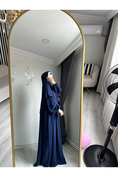 yusracollectionn Ferace Πλισέ με φερμουάρ Aerobin Fabric Hijab Ferace/φόρεμα