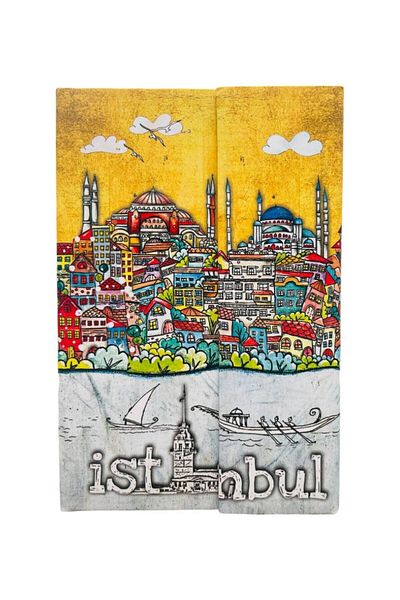 GALATA GIFT دفتر ملاحظات غير مبطن بغطاء صلب بتصميم اسطنبول - 14*9.5 لذاكرة الذكريات والامتنان اليومي