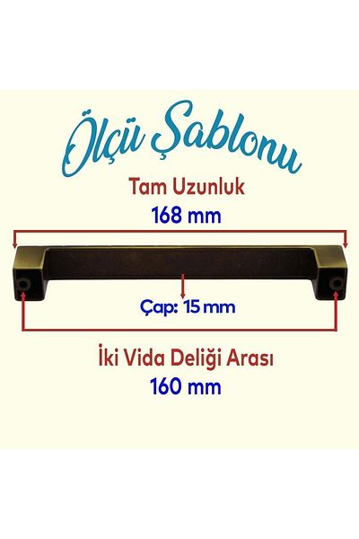 Badem10 Bihter Metal 160 Mm - Mobilier Antic Galben Antic Mânere Dulap Sertar Bucătărie