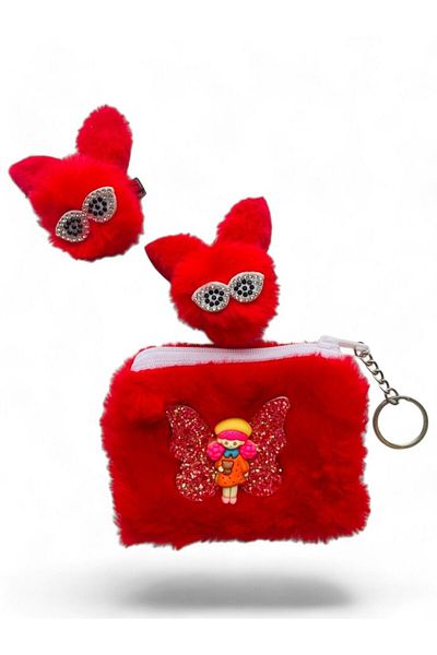GALATA GIFT Color Matching Coin Purse, Keychain Wallet and Two Buckles Set for Girls