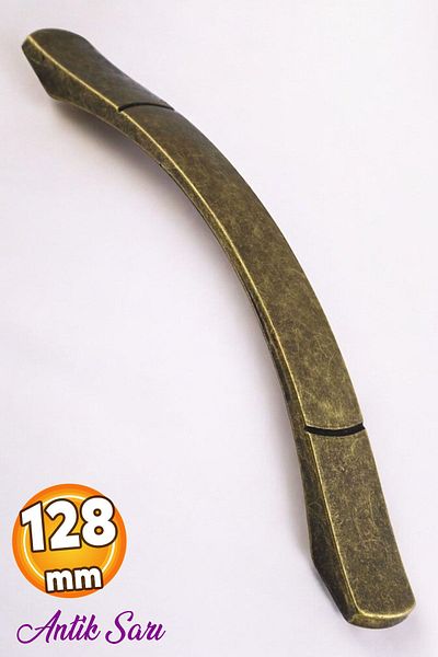 Badem10 128 MM - 12,8 CM Mânere de mobilier din metal galben - Mâner antic antic pentru dulap