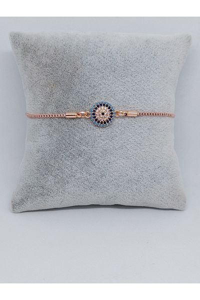 GALATA GIFT Turquoise Zircon Stone Steel Bracelet, Anti-Tarnish Bracelet with Elevator