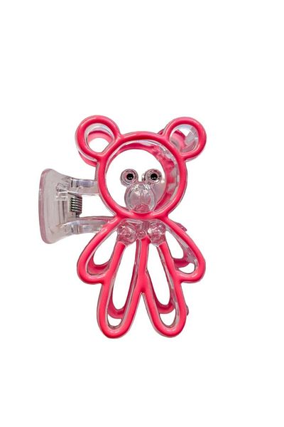 GALATA GIFT Latch Buckle, Large Size, Transparent Color, XL Sturdy Buckle with Teddy Bear Figure 8 cm Knob Buckle