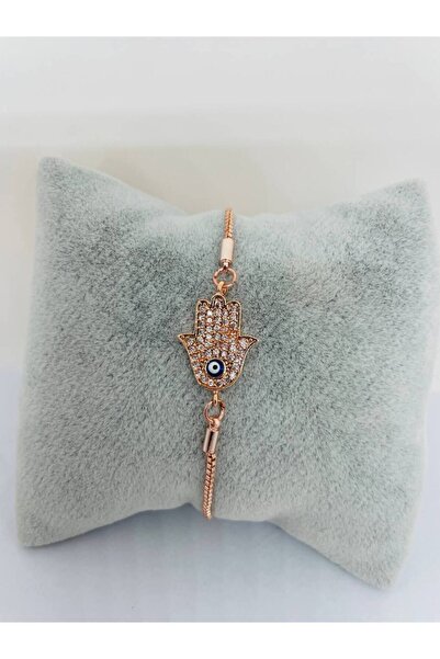 GALATA GIFT Steel Bracelet with Elevator Stone, Fatima's Hand Series