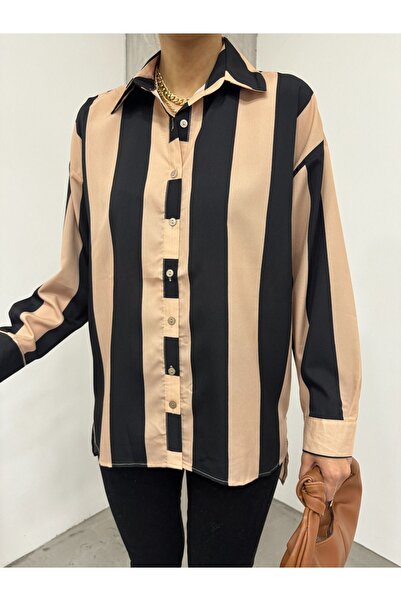 HİJABAYA Πουκάμισο με χοντρές ρίγες με κουμπιά