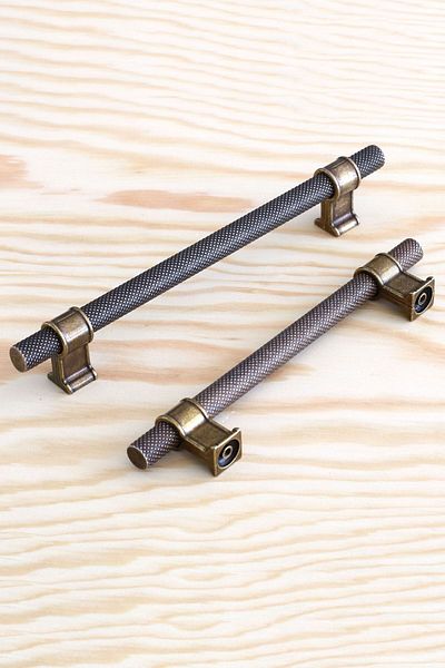 Badem10 Hisar Antique Metal Galben Antic 128 Mm Model Zimțat Mobilier Bucătărie Mâner Dulap Mâner Mâner