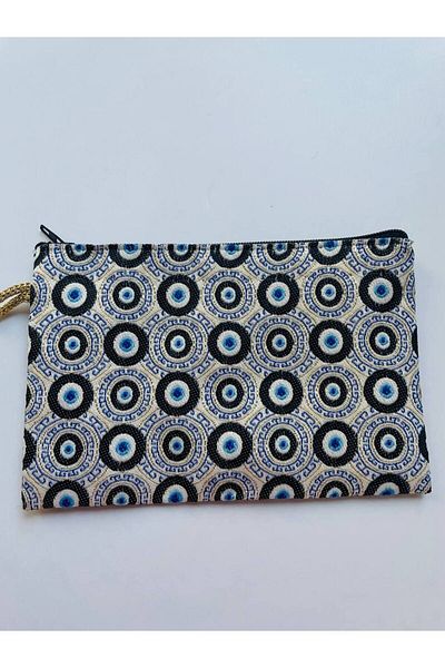 GALATA GIFT Women's Wallet with Evil Eye, Medium Size Stylish Zippered, Lined Wallet
