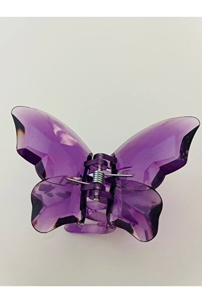 GALATA GIFT Butterfly, Transparent, New Generation Large Size Hair Clip 8cm, ...