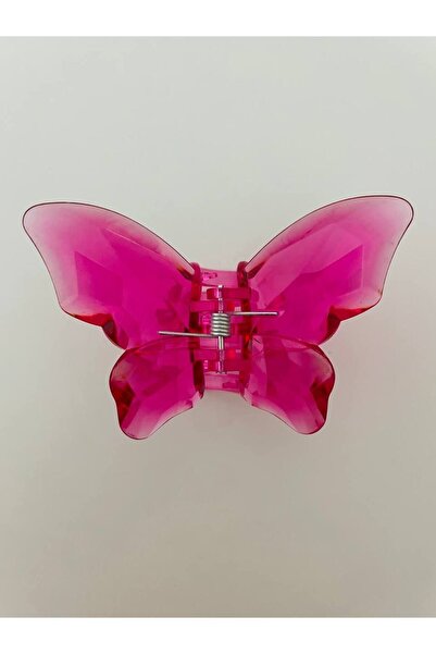 GALATA GIFT Fluture, transparent, agrafă de mărime mare de nouă generație 8 cm, agrafă de păr robustă cu lungimea aripii de 4 cm