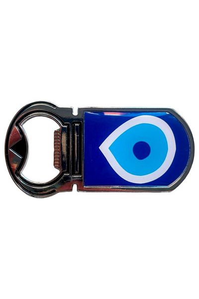 GALATA GIFT 9*4 cm Metal - Magnet rezistent, cu mărgele de ochi rău, deschizător de frigider