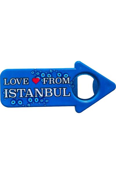 GALATA GIFT Magnet pentru deschizător de sticle în formă de săgeată cu tematică Istanbul - Design deschis pentru sifon, sifon și frigider