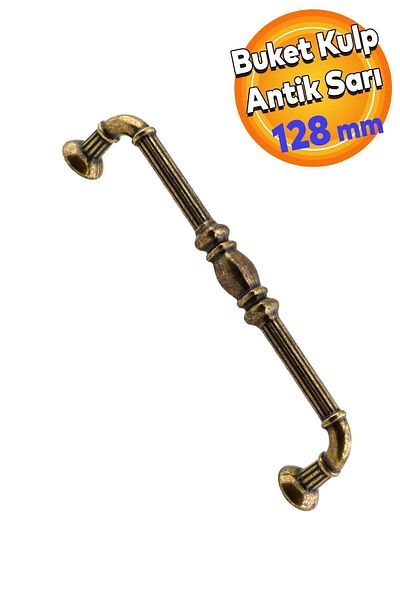Badem10 Antique Yellow Bouquet Antique - Metal Furniture (128 Mm-12.8 cm), Kitchen Drawer Cabinet Handle