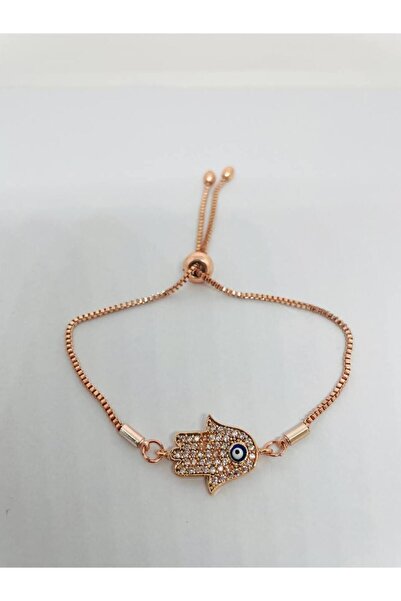 GALATA GIFT Steel Bracelet with Elevator Stone, Fatima's Hand Series