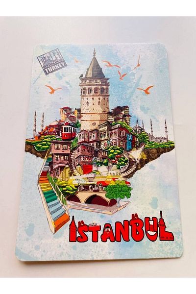 GALATA GIFT Θέμα Κωνσταντινούπολη, Νοσταλγικό, Kraft, Κάρτα, Καρτ ποστάλ, Καρτ ποστάλ, 16*11cm