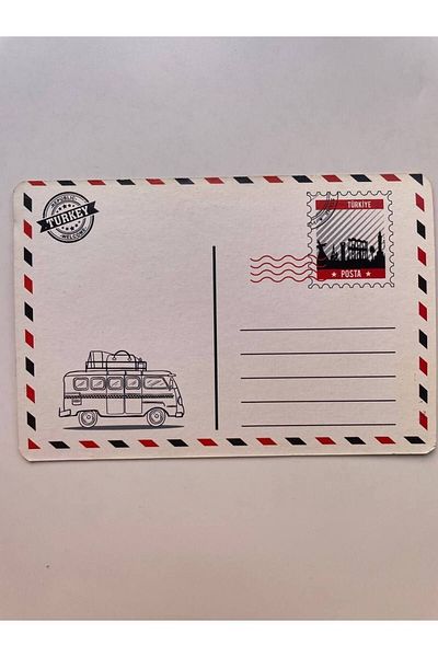 GALATA GIFT Тема на Истанбул, Носталгична, Крафт, Картичка, Пощенска картичка, 16*11 см