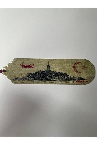 NiceandBonita Σελιδοδείκτης με φούντα με θέμα Istanbul, Galata και Crescent-Star