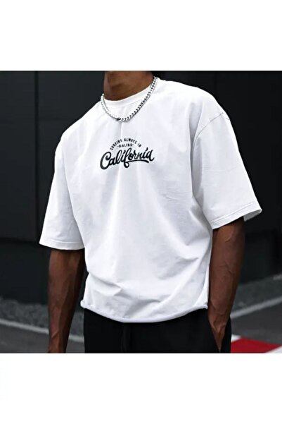 Altamira Ανδρικό μπλουζάκι με λευκό στήθος California με στάμπα Oversize Crew...