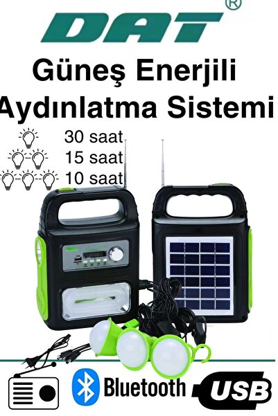 Gold Orion At-9038 Dat Güneş Enerjisi Aydınlatma Kiti - Şarj Edilebilir Çok A...