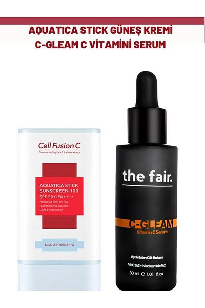 Cell Fusion C أكواتيكا ستيك - حماية عالية 19 جرام واقي الشمس ومصل فيتامين سي جليم