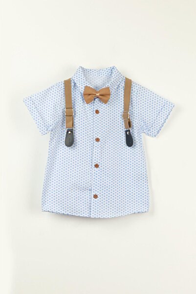 LULU Kids " Feza " Erkek Çocuk Yazlık Takım Elbise Papyonlu Ve Slopetli 4'lü Set