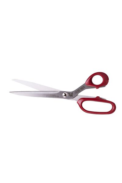 ATMACA TUHAFİYE 25 Cm Claret Red Steel Tailor Scissors - 10 Inch Fabric Scissors