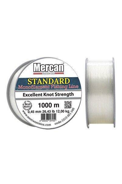 Mercan Standart 1000-800-600-500 m. Şeffaf Bobin Misina