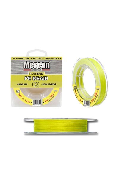 Mercan Pe Knitted Platinum X8 Yellow Thread 300m Line