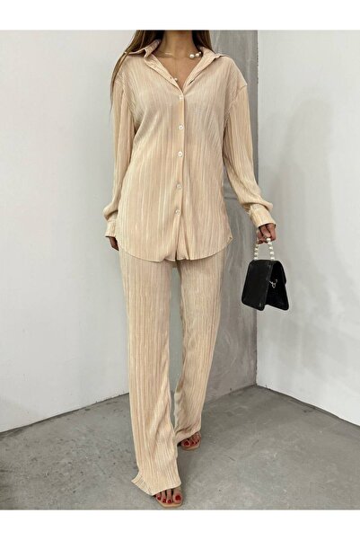 HİJABAYA Σετ πουκάμισο πιέτες και τοπ σετ