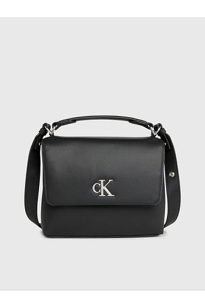 Calvin Klein Black Women's Shoulder Bag with Brand Logo Stylish and Adjustable Shoulder Strap - Casual Use