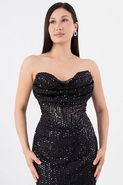 PULLIMM Rochie fără bretele cu paiete - ECR5304