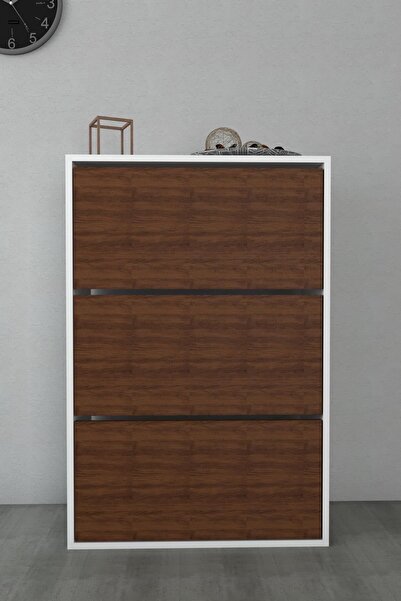 Ersinan Mobilya 3 Kapaklı Kayar Raflı Ayakkabılık