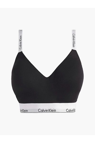 Calvin Klein Women's Black Sports Bra - Signed Elastic Band 000Qf7060E-Ub1