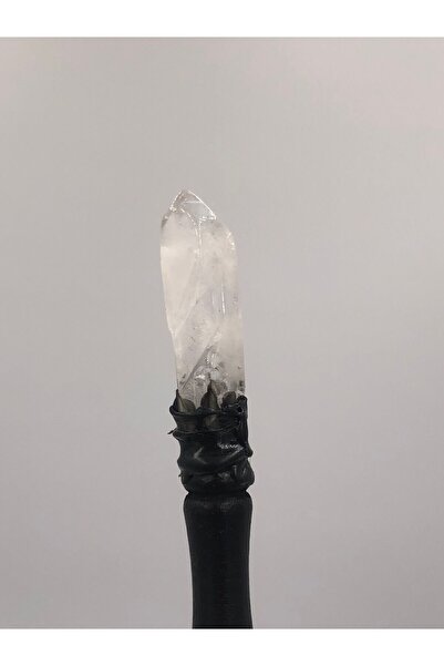 Mariposa Line Crystal Quartz Raw Natural Stone Buckle / Wand