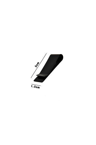 SPELT Black Metal Paper Money Buckle - Card Holder Clip, 50 mm X 15 mm Wallet Paper Clip