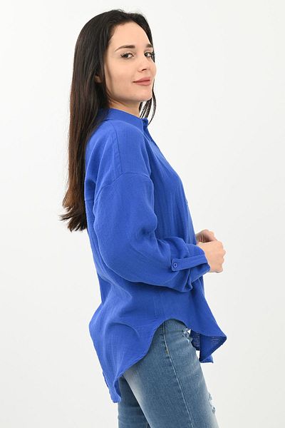 Koza Butik Cămașă cu mâneci pliate pentru femei 1713-25