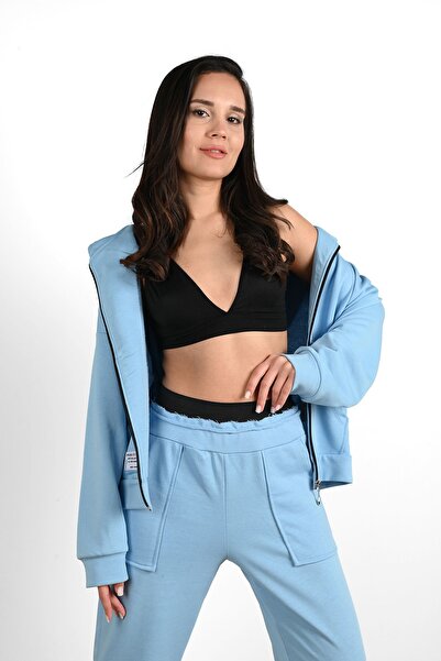 Koza Butik Kadın Cepli Kapüşonlu Eşofman Takımı 3939-24