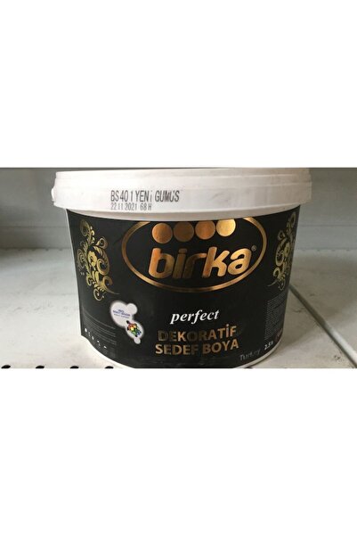 BİRKA Birka Dekoratif Duvar Boyası Sedef Boya 2.5 Lt Yeni Gümüş