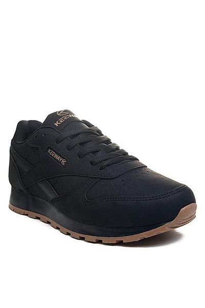 Giyyin Pantofi ortopedici negri pentru bărbați și femei - cu șireturi din piele, design Floti, pantofi sport de iarnă