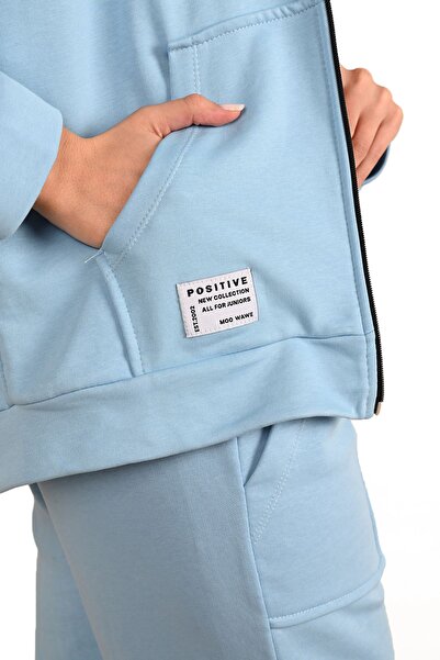 Koza Butik Kadın Cepli Kapüşonlu Eşofman Takımı 3939-24