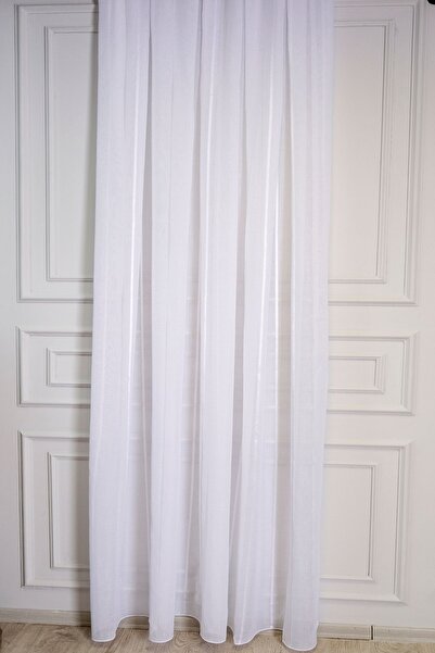 GOCCIA HOME PİLELİ Beyaz Dikey Şeritli Tül Perde