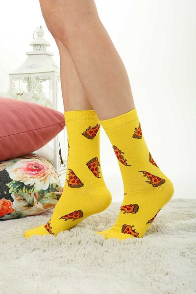 Socks Tunnel Комплект от 6 цветни чорапи със смесени шарки с плодова пица