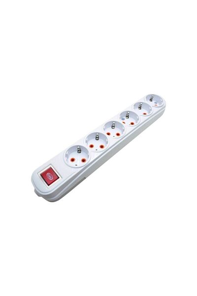 Ars 6-Piece Grounded Terminal Block Switched Group Socket H.G. (Flame Resistant)