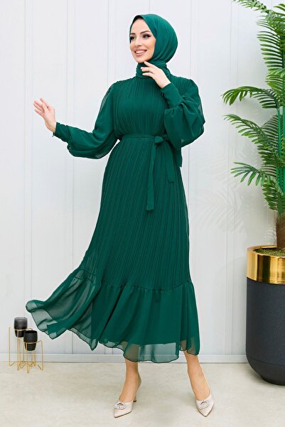 TOFİSA 21980-zumrut šaty