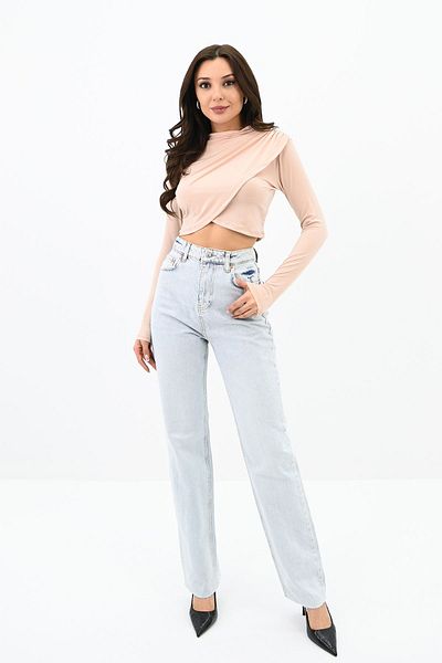 Koza Butik Γυναικείο γιακά με κάλυμμα Crop Blouse 1655-24